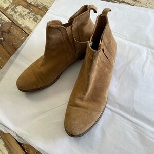 Urban Outfitters Tan Ankle Booties with Suede Finish